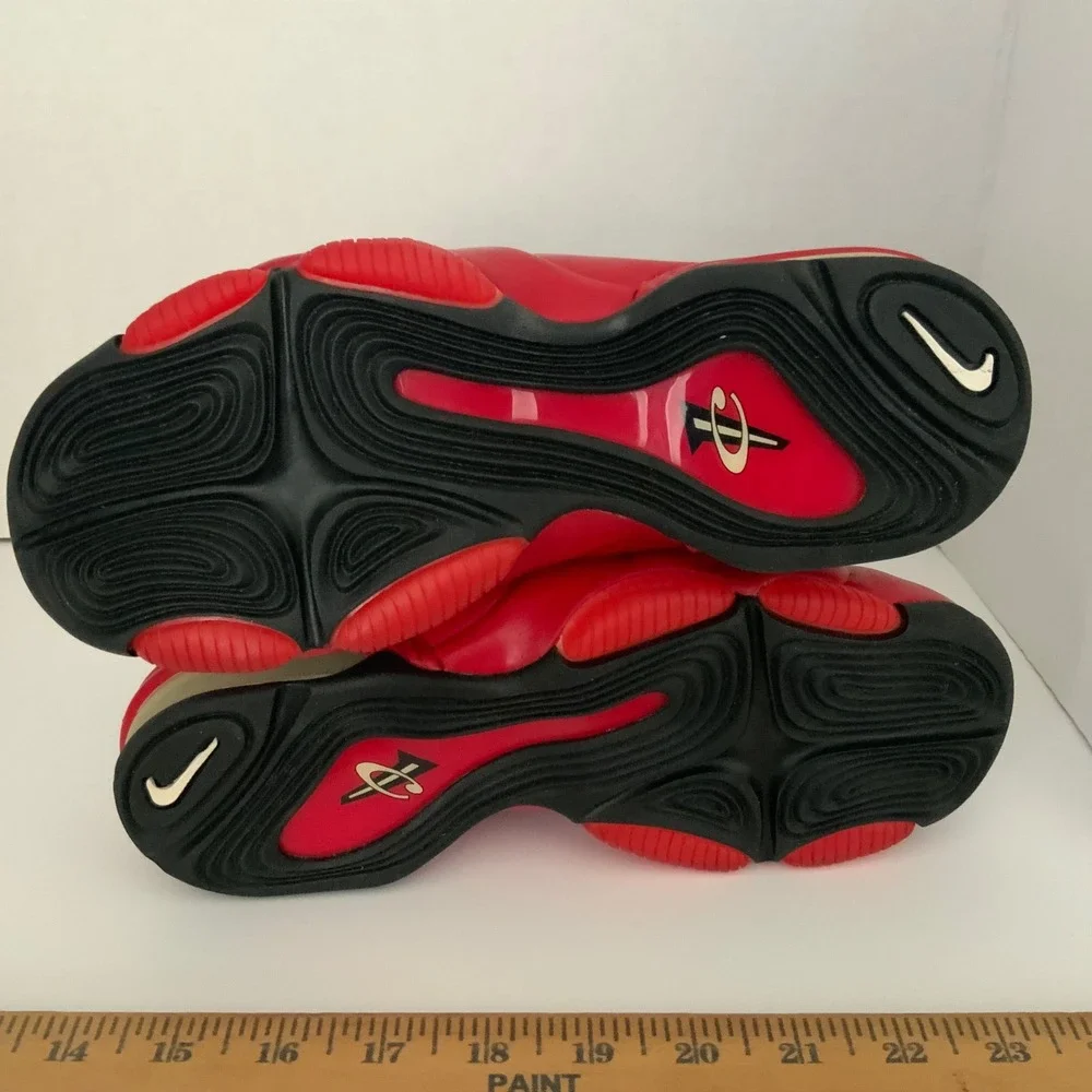 Nike Air Penny III 3 LE GS White Varsity Red Black 344977-101 Mens 4.5Y Sneakers